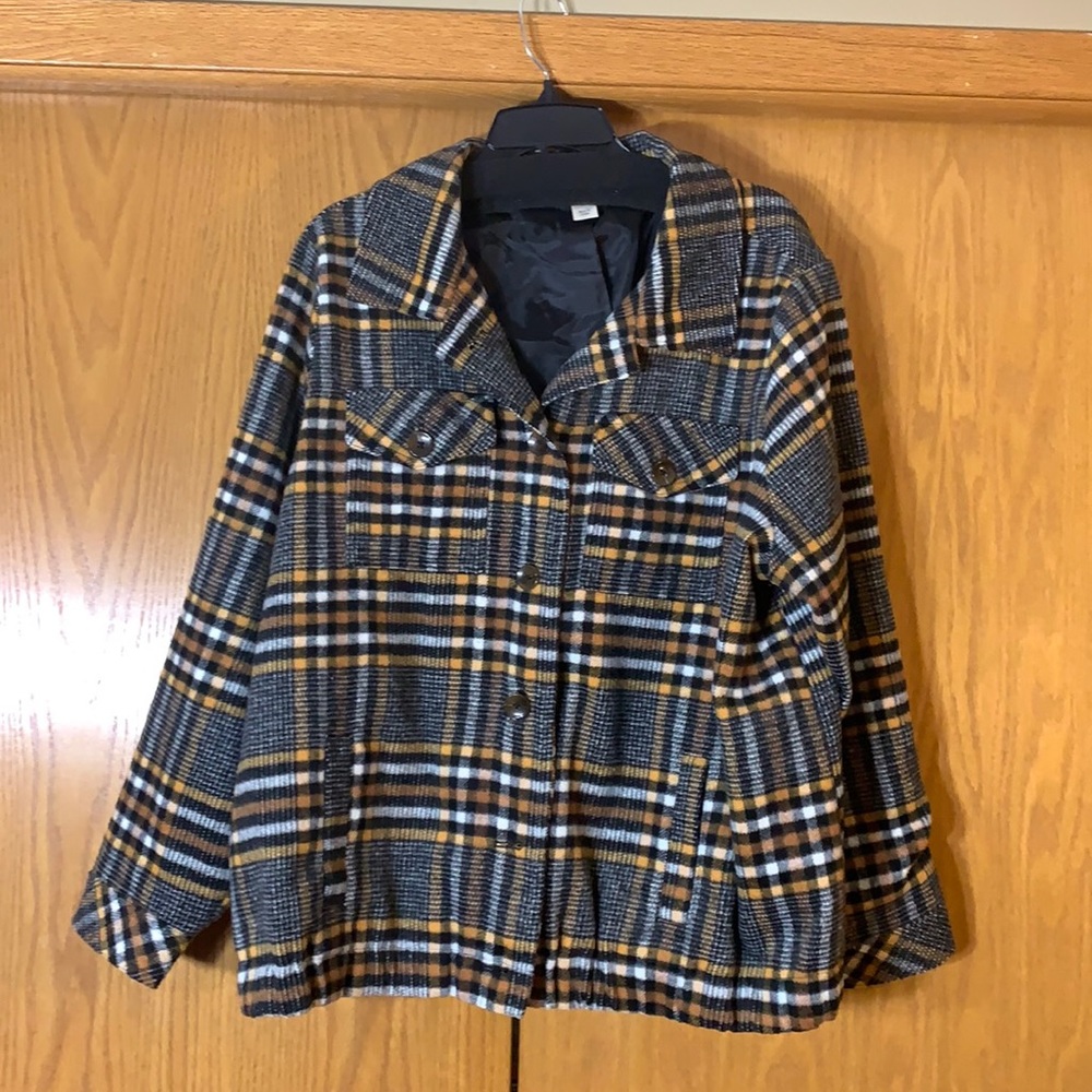 Plaid peacoat